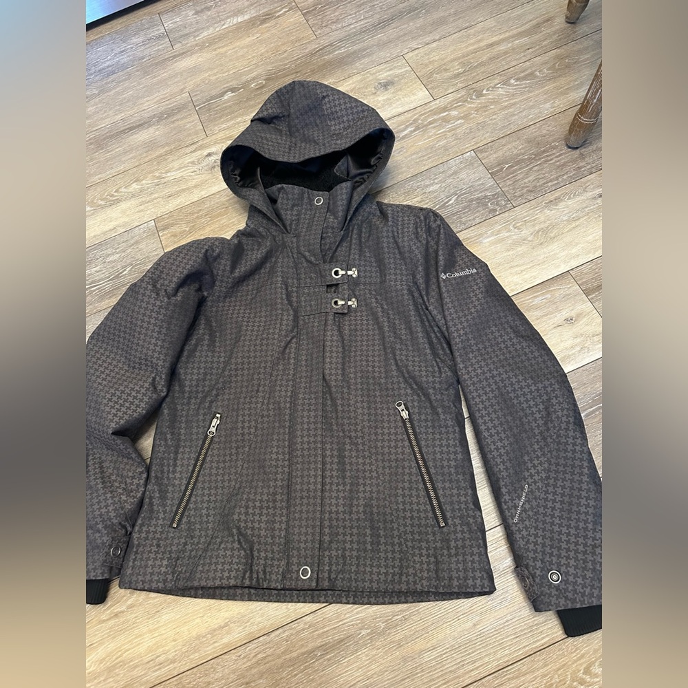 Columbia Abbott Kinney Houndstooth Pattern Hooded Jacket